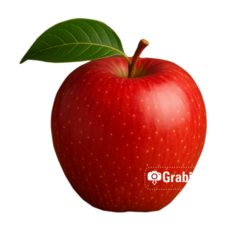 red apple png image - a leaf with apple free png